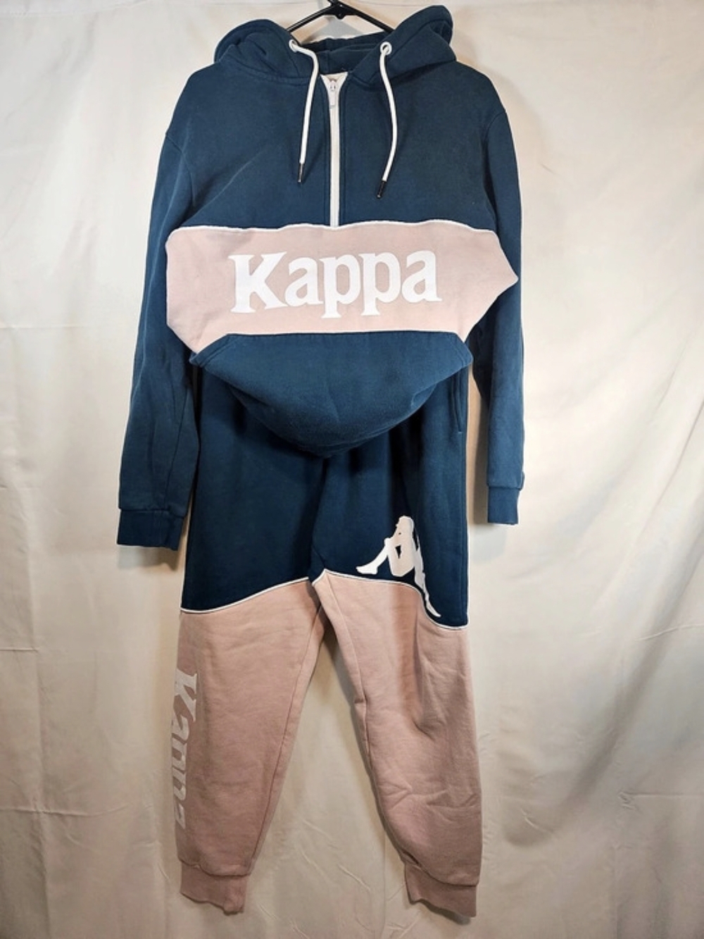 Kappa color-block tracksuit Blue & Pink Size Large